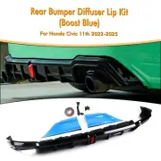 Rear Bumper Diffuser Lip Side Cover Light Blue For Honda Civic 11th 22-25 YOFER (for: Honda Civic)