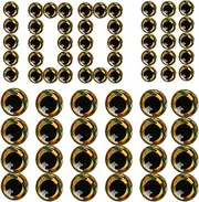 Fishing Bait Eyes | 100X Three-Dimensional Fake Eyes Stickers,8mm Fly Tying Material, Tackle Accessory for Lures Crafts