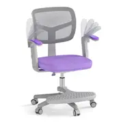 Costway Swivel Chair Height Adjustable Ergonomic Computer Desk Chair Mesh Office Task Chair Teens Purple