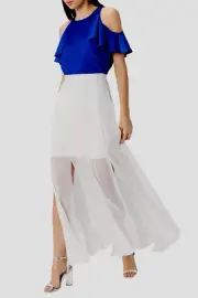 Coast Cuba Split Detail Maxi Skirt Size UK 6 rrp £89 LS7 CC 10