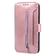 For Iphone 11 Pro Zipper Horizontal Flip Leather Case With Holder and Card Slot and Wallet(Rose Gold)
