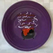 NEW Fiesta MULBERRY Purple Witch Halloween Cauldron 9" Luncheon Plate RETIRED