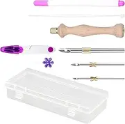 Needle Punch Kits for Adults - Needle Punch Kit with Threader | Embroidery Set with Storage Box for Easter Projects Children and Beginners