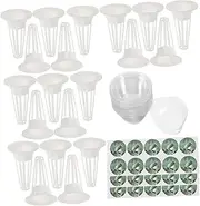 FUNOMOCYA Door Garden Growing Kit 30 Sets Mason Jar Sprouting Kit Plant Humidity Tray for Easy Hydroponics