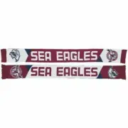 650610 MANLY SEA EAGLES NRL TEAM GEO PANEL JACQUARD DOUBLE SIDED NECK SCARF