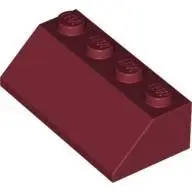 在飛比找蝦皮商城優惠-LEGO零件 斜向磚 2x4 3037 深紅色 454138