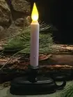 Country Farmhouse Battery Oper Flickering Light Sensor Welcome Window Candle