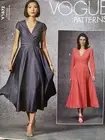 Vogue Sewing Pattern 1672 Misses Faux Wrap Lined Dress Size 14-22 Uncut