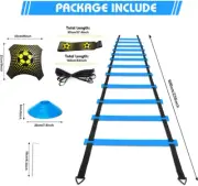 Football Training Equipment for Kids, Speed Agility Training Set, Agility Lad...