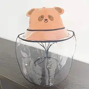 Children's Protective Hat, Anti Flying, Anti Spitting,Face Covering, Sun Shading,Can be Used When go Outside, School, or Other Places that Need Protecting Your Child Away from the Saliva, Dust and Other Tiny Liquid (orange)
