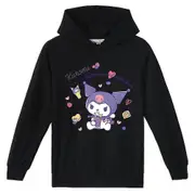 Kids Girls My Melody Kuromi Printed Casual Sweatshirt Hoodies Hooded Pullover Tops Black 6-7 Years