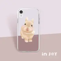 在飛比找PChome24h購物優惠-INJOY mall iPhone X 療癒兔兔透明 防摔手