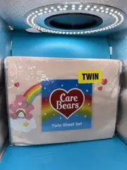 Care Bears TWIN SIZE Bedding Set Sheets Pillow Case Rainbows NEW!