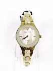 NEW ANNE KLEIN 2 TWO TONE GOLD+TAUPE,DIAMOND,MOP, BRACELET WATCH AK/2556TNGB