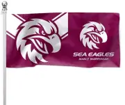 Manly Sea Eagles NRL Flag Pole Flag 90 cm by 180cm!
