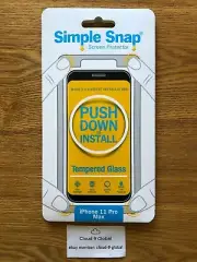 Apple iPhone 11 Pro Max X 8/7/6 Plus Tempered Glass Screen Protector Simple Snap