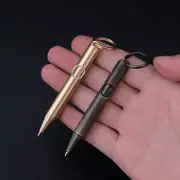 Mini Pocket Brass Ball Pen Signature Pen Outdoor Creative EDC Keychain Pen Gift