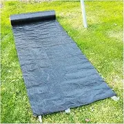 Woven Grass Cloth, Outdoor Gardening Black Agricultural Plastic Mulch Thicker Orchard Garden Fabric 1.5M Wide×1M Length