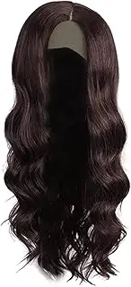 Generic Black Lace Front Wig, Heat Resistant Synthetic Wave Realistic Women Long Curly Wavy Wig for Wearing Costume Cosplay Prom, 20 inches
