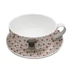 NEW LEAF AND BEAN SID DOG CUP AND SAUCER SET 220ml Coffee Tea