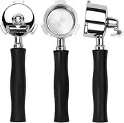 [Normcore] 51mm Double Spout Portafilter 3 Ear Fits Delonghi Dedica EC680 and EC685, and Smeg & EUPA Coffee Machines Anodized Aluminum Handle with 18g Filter Basket