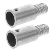 2 Pcs Threaded Connector Handle for Poles Clothes Rail Mop Stick Socket