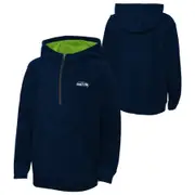 Seattle Seahawks Cross Over 1/4 Zip Polar Fleece - Youth