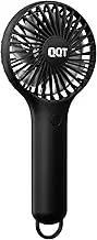 QQT Mini Handheld Fan,Small Personal Fan with 3Speeds,Portable Battery Operated Fans,USB Rechargeable Makeup Eyelash Fan,Strong Hand Fan for Travel Office Outdoor Women Men Stylish Kids (Black), BP953