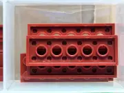 LEGO Parts - Dark Red Technic, Plate 2 x 6 with 5 Holes - No 32001 - QTY 5