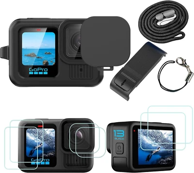 Silicone Sleeve Case for Gopro Hero 13 Black Cameras with Battery Side Cover