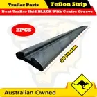 2 x Boat Trailer Teflon Strip Skid BLACK With Centre Groove 2000mm x 50mm x 14mm