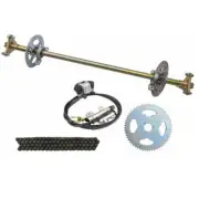 740mm Rear Axle Kit Brake #35 Chain Sprocket for Go Kart Quad Drift Trike