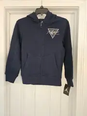 NIKE BLUE JUMPMAN FLIGTH BOY'S HOODED SWEATSHIRT - SIZE MEDIUM