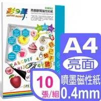 在飛比找PChome24h購物優惠-彩之舞 A4 亮面膠質噴墨磁性貼紙*2包