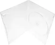 7Mm Slim Clear Single CD/DVD Case, 100 Pieces Pack.