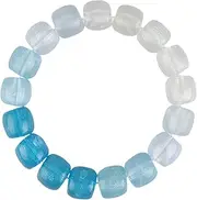 [KiRYu] Firefly Beads Bracelet, Glow in The Dark Beads Bracelet, Colorful Bohemian Ankle Wrap Bracelets, Night Light Gradient Stone Meditation Beaded Lucky Charm Crystals Bracelets for Women Necklace