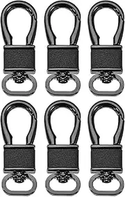 [Generic] Men's key Chain Hooks, metal Keychain Key Clip Hook, Key Rings Waist Pendant Leather Buckle for Car Key