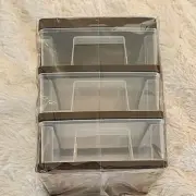 Mini Desk Organizer Plastic Countertop Jewelry Storage w3 Drawers 4.52x3.54x5.11
