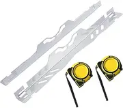 Okiyakusama 2 Pieces Wheel Alignment Tool Plate Toe Alignment Tool Plates High Performance Professional Convenient Hanging for Car, Silver with Tape