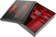 MUCKLILY Practical Abs Sashimi Storage Box Portable Bento Case Multi-grids Sushi Container for Balanced Meals