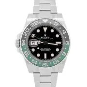 NEW STICKERED PAPERS Rolex GMT-Master II SPRITE GREEN Steel 40mm 126720 VTNR BOX