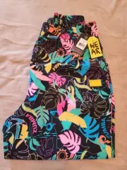 Zumba Women's Pants Elastic Waist Size XL Zipper Front 90% Polyester 10% Spandex