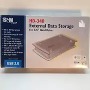 San Max HD-340 External Data Storage For 3.5” Hard Drive USB 2.0 Interface