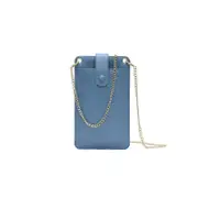 Woven Pattern Cell Phone Wallet Mini Crossbody Bags With Card Slot-Blue
