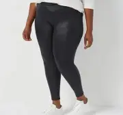 All Worthy Hunter McGrady The Ultimate Tall Faux Leather Legging Black Petite M