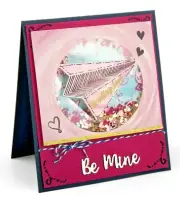 3-D Paper Airplane Love Sizzix Clear Stamp & Framelits Die Set 663198 NEW