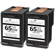 2PK Replacement for HP 65XL 65 Black N9K04AN for Deskjet 3752 3755 3758