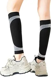 [LOGANZ] Leg Compression Sleeve | Calf Footless Socks | Sweat Absorption Sports Socks Calf Footless Socks for Tennis Running Yoga