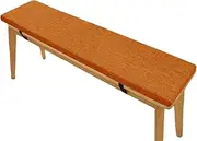 Rectangular Bench Cushion Non-Slip Bench Cushion 5cm Thick Sponge Outdoor Bench Cushion Indoor Bench Seat Cushion (100x45cm, Orange)