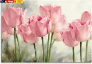 DIY Paint by Numbers Oil Painting Canvas for Kids or Adults Beginner with Brushe